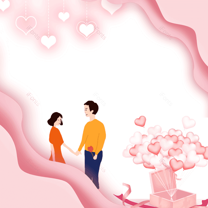 插画图片,浪漫元素,爱情PNG,情侣免抠素材